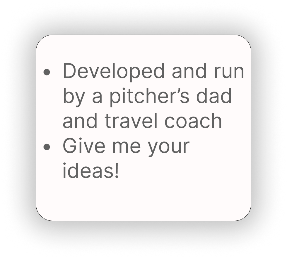 Developed and owned by an old softball dad