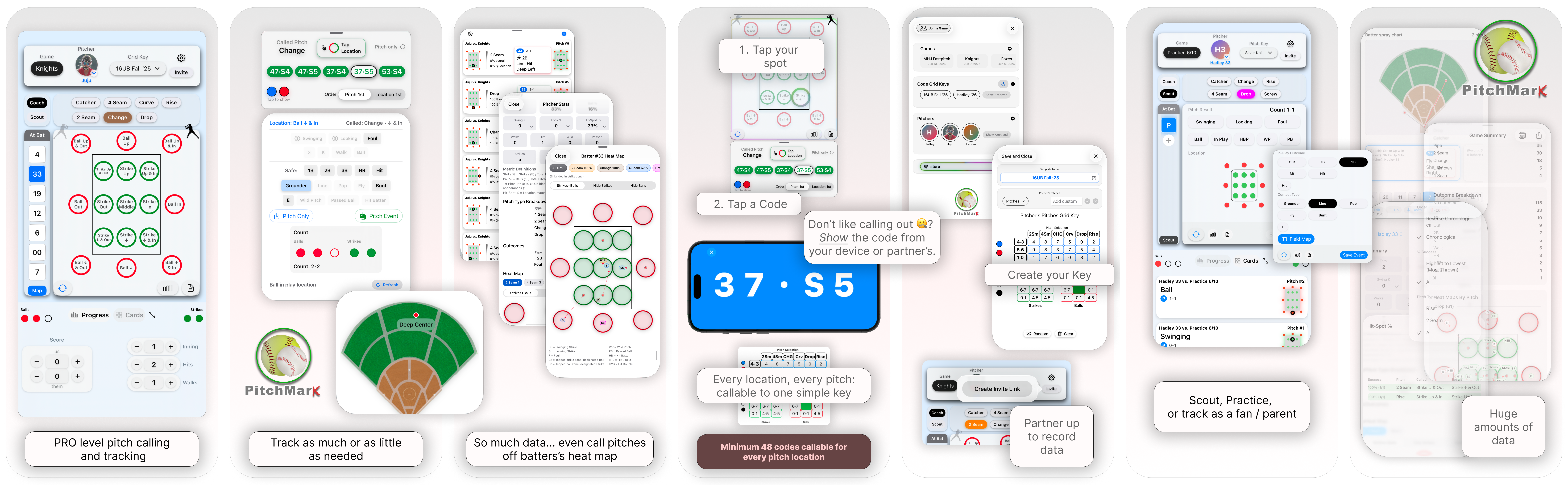 PitchMark app feature collage